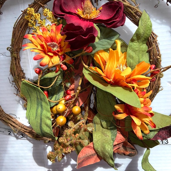 Festive Harvest Autumnal door hanging  19”x 15” - Picture 3 of 6